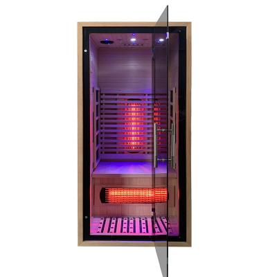 中国 1 Person Size Low EMF Infrared Sauna With 8mm Tempered Glass Door 販売のため