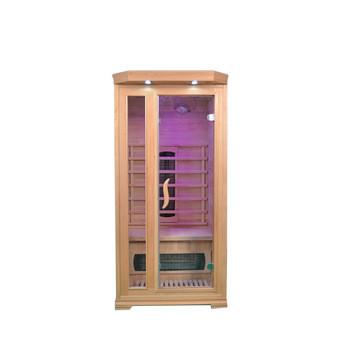 中国 Rectangular Hemlock Home Sauna Room 8mm Tempered Glass 1 Year Warranty 販売のため