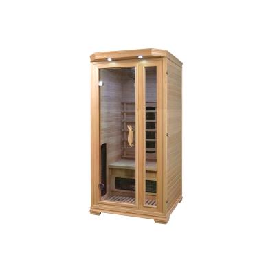 China 1350W Wood Color One Person Size Home Sauna Room 900*900*1900mm for sale