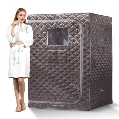 China Gray Full Size Portable Steam Sauna Home Spa Sauna With 4L Water Capacity en venta
