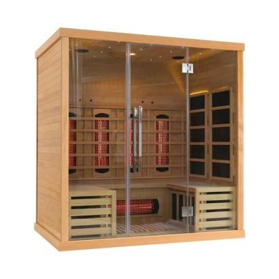 China 4 Person  Health Deluxe Far Infrared Sauna Room Home Indoor Infrared Sauna Room for sale