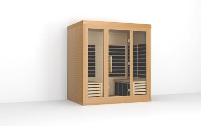 China ODM OEM Solid Wood Large Far Infrared Sauna Room For 4 Person Size à venda