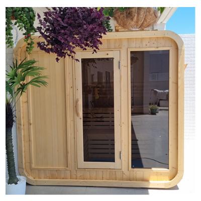 Chine Outdoor Dry Sauna 6-8 Person Pure Canadian Red Cedar Wooden Outdoor Steam Cube Sauna à vendre