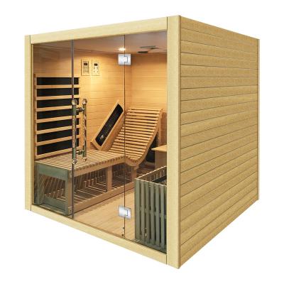 China Canadian Wooden Carbon Physiotherm Infrared Sauna 4 Person for sale