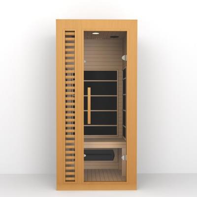 China Single Person Hemlock Wood Far Infrared Sauna Room With Oxygen Ionizer for sale