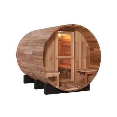 China SASO-Garten-hölzerne Fass-Sauna-Raum ODM-Sauna-Fass im Freien zu verkaufen