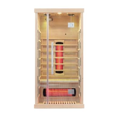 China Madeira maciça infravermelha distante individual da sauna da pessoa completa do espectro 1 à venda
