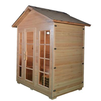 China ODM Wooden Traditional Steam Outdoor Dry Sauna Room for 6 Person for sale