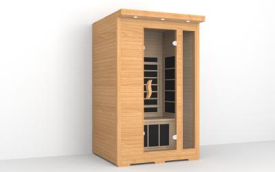 China Indoor Full Spectrum 2 Person Infrared Sauna With Ventilation Window for sale