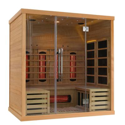 China Custom Dry Infrared Steam Sauna room Solid Wood 3 People for sale