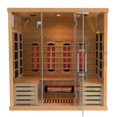 China ODM Wooden Steam Commercial Infrared Sauna Room 3 Person Cedar for sale