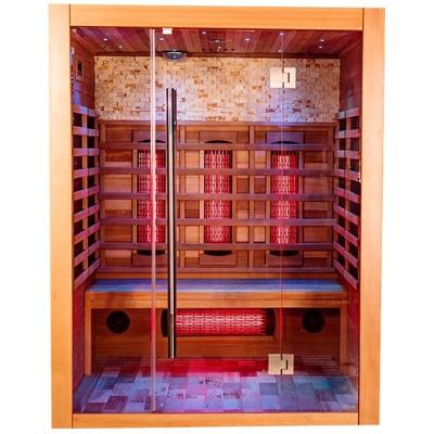 China Solid Wood Family Smartmak Infrared Steam Sauna Room Indoor For Home 6KW for sale