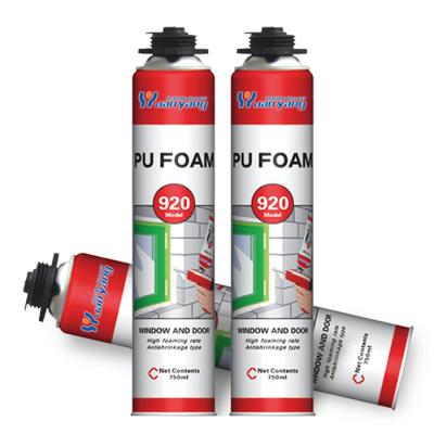 China Polyurethane Mounting Doors PU Foam Insulation Sealant Spray Bonding for sale