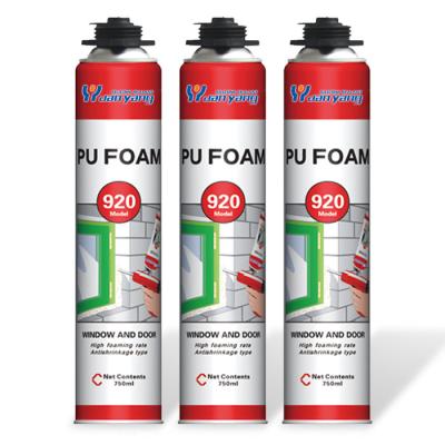 China PU Polyurethane Foam Insulation Glue Spray Strong Mounting Doors Windows for sale