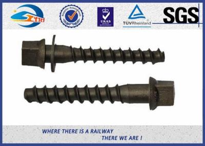 China Custom Railroad Screw Spikes Q235 Concrete Sleepers Grade 5.6 for sale