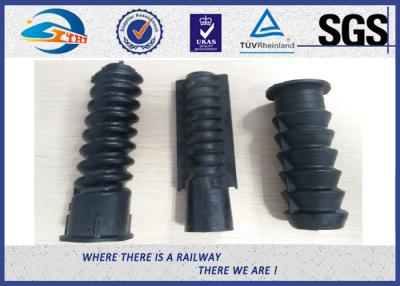China Black Plastic And Rubber Part Railway HDPE And PA66 Dowel For Screw for sale