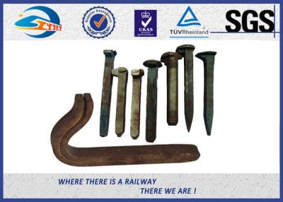 China Q235 35# 45# Railroad Tie Screw Spike Timber Spike Rail Dog Spike for sale