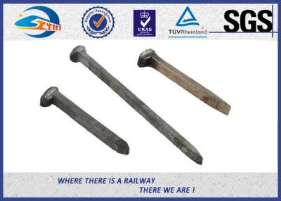China Q235 / 35# Threaded Railroad Track Spikes 3/4''X'6'' ISO9001 / SGS for sale