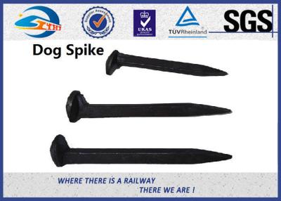 China 4.6 / 4.8 Grade Railroad Track Spikes / Railway Dog Spikes With Plain Finish for sale