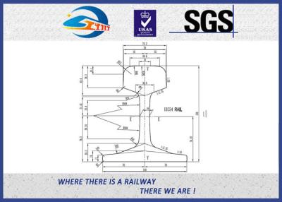 China High Tensile EN Standard EN13674-1-2011 Railway Steel Rail UIC54 54E1 Plain Surface for sale