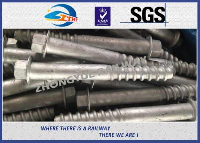 China Hexagon Head Railway Sleeper Screws TRACK FITTINGS AND FASTENINGS for sale
