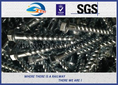 China Steel 35# Spiral Spike nails HDG coating  For Rail Fastening System for sale