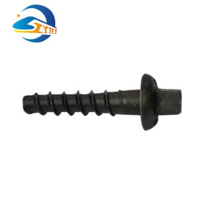 China Railway Concrete Sleeper Screw Spike Ss8 Ss25 Ss35 24*160mm With Material 35# HDG Finished For Rail Fastening System for sale