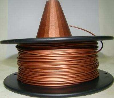 China Metal el filamento de cobre natural del filamento 1,75 3.0m m del metal 3d del filamento de cobre de la impresión en venta