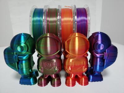 China silk filament,pla filament, three color, two color ,triple color, 3d Printer Filament 3mm / 1.75mm for sale