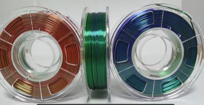 China 3 color, filamento tricolor, triple del color, 3d filamento, pla, ABS, tpu, filamento de seda, filamento popular en venta