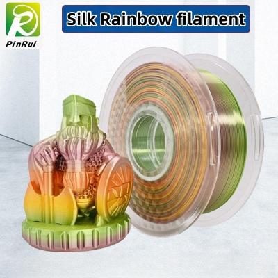 China Silk rainbow 1.75 mm Pla 3d Printer Filament macarons multicolour for sale