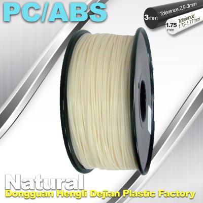 Chine Haut 1.75mm filaments de PC/ABS de filament de l'imprimante 3D de la dureté 1.3Kg/petit pain à vendre