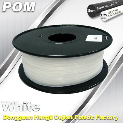 China 3D Zwart-witte POM gloeidraad 1.75 3.0mm Met hoge weerstand van de Printerpom Gloeidraad Te koop