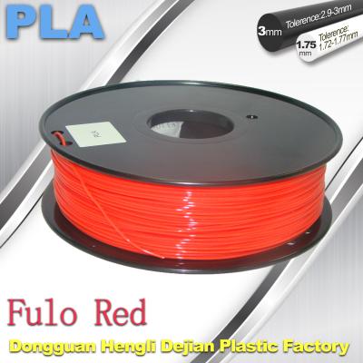 China 1.75 / 3mm Fluorescent Filament   PLA Fluo filament  bright color filament for sale