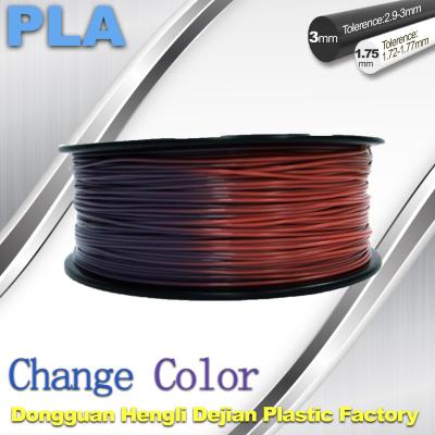China Variable Temperature 3D Printer PLA Color Changing Filament 1.75 / 3.0mm for sale