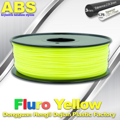 China Material fluorescente da impressão do ABS 3D do filamento da impressora do ABS 3d para a impressora de Desktop à venda