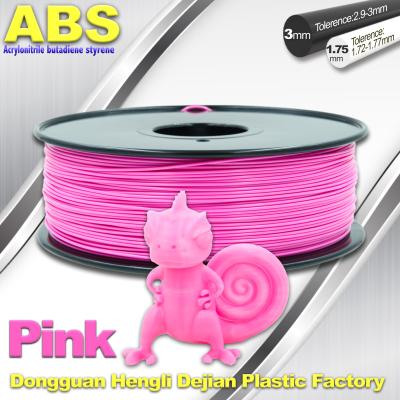 China 1767C Pink Plastic Filament For 3D Printing Consumables Filament for sale