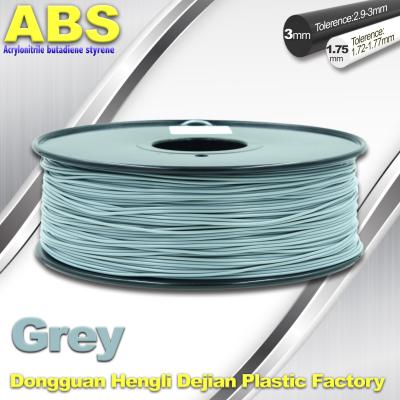 China Grey  ABS 3D Printer Filament 3mm / 1.75mm 1.0 Kg / Roll Filament for sale