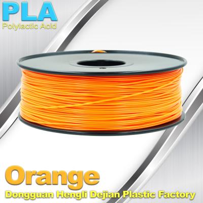 China Materiales biodegradables del filamento 1.75m m de la impresora del PLA 3d de la naranja para la impresión 3d en venta