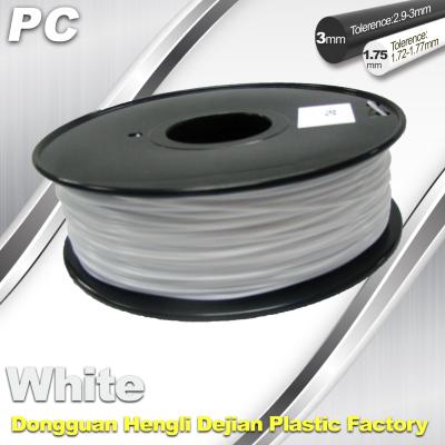 China PC Filament 1.75mm and 3mm For 3D Printer Filament High Temperature Resistant for sale