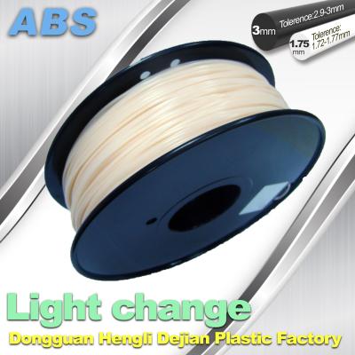 China White To Blue Color Changing Filament ABS Filament For 3D Printers for sale