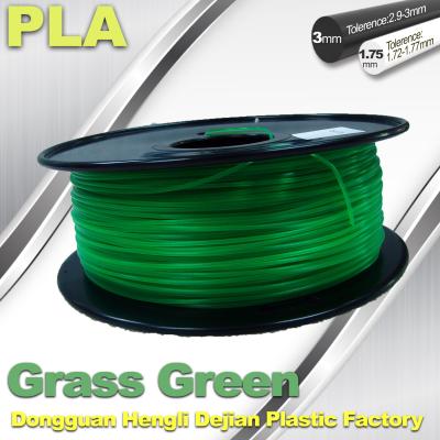 China Grass Green biodegradable 3d printer filament PLA 1.75mm materials for sale