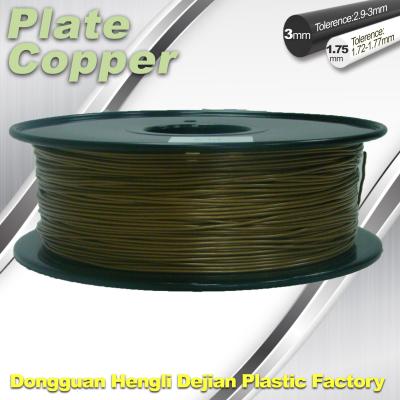 China Eco Friendly Plated Copper PLA 3D Printer Filament PLA Material For 3D Printing for sale