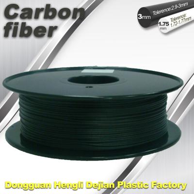 China Filamento da impressão do filamento 1.75mm 3.0mm .3D da fibra do carbono, 1,75/3,0 milímetros. à venda