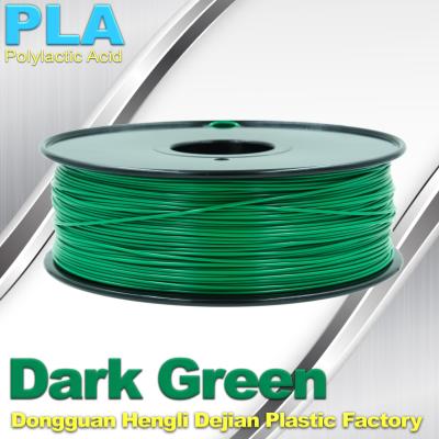 China OEM Biodegradable PLA  1.75 / 3.0 mm 3D Printer Filaments ( Dark Green ) for sale