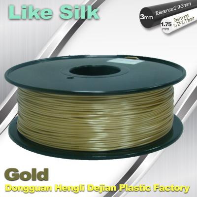 China Polymer Composites 3D Printer Filament , 1.75mm / 3.0mm , Gold Colors. Like Silk Filament for sale