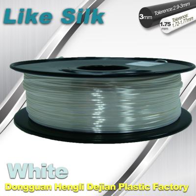 Chine Blanc flexible de filament de l'impression 3d de filament de composés en soie d'imitation de polymère à vendre