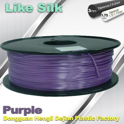 China Purple Color Polymer Composites 3d Printing Plastic Filament High Gloss for sale