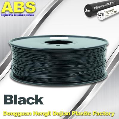 Chine Filament d'ABS de Consumables d'imprimante de Filament 3D d'imprimante du noir 1.75mm /3.0mm 3D à vendre