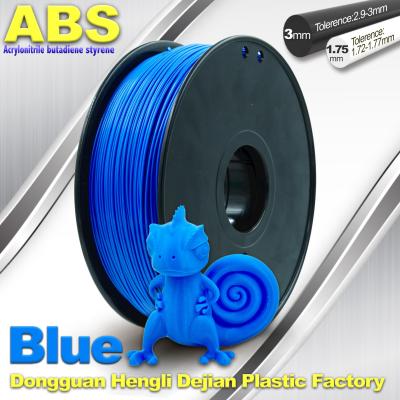 China ABS Blue Fluorescent Filament  , 1.75mm / 3.0mm 3D Printer Filament 1kg / Spool for sale